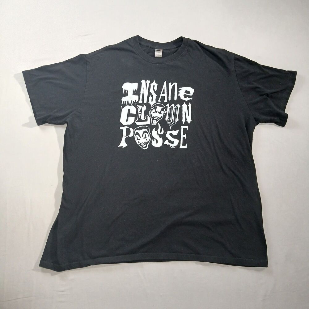 Insane Clown Posse ICP T-Shirt 3XL Juggalo Joker Card Clown Faces Rap Black Tee